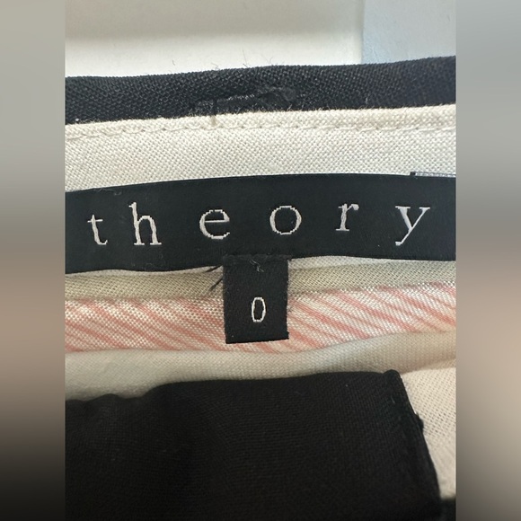 Theory Black Classic Trousers with Tailored Silhouette size 0 - Picture 2 of 7